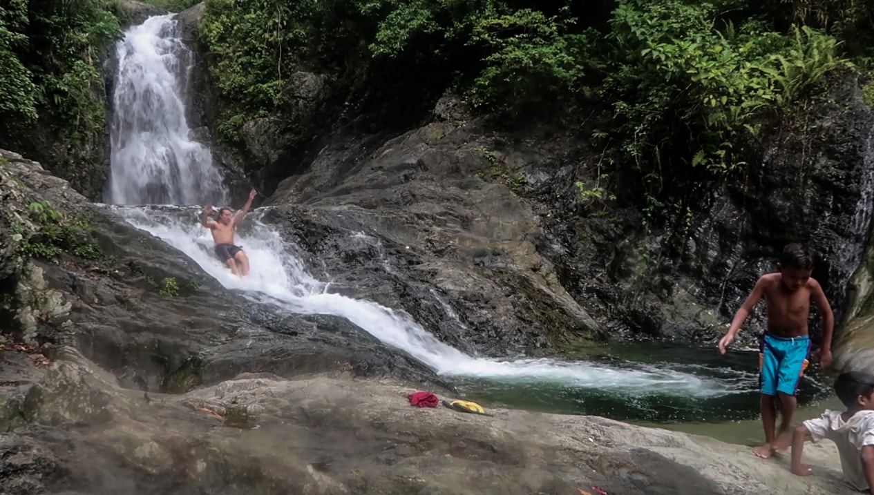 lennythroughparadise slides natural slide of hicming falls waterfall in catanduanes philippines